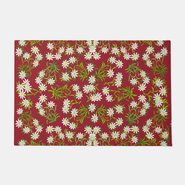 Schweizer Edelweiss Blume Doormat Fußmatte (Vorderseite)