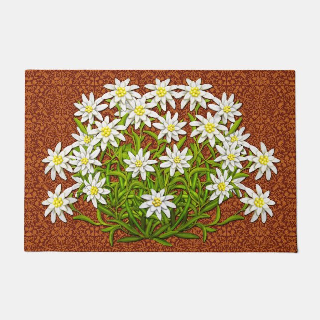 Schweizer Edelweiss-Blume Doormat Fußmatte (Vorderseite)