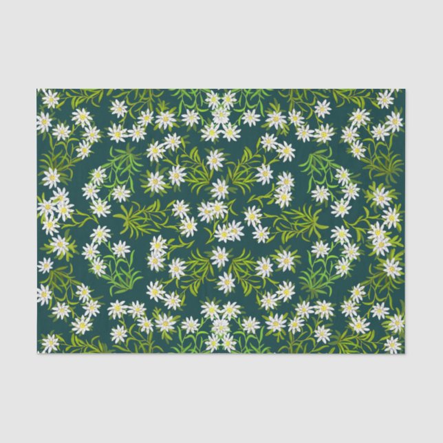 Schweizer Edelweiss GebirgsBlumen-Seidenpapier Seidenpapier (Vorderseite)