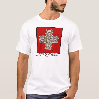 Schweizer Edelweiss Kreuz T-Shirt