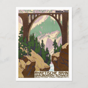 Schweizer Eisenbahn, Reise, Vintage Postkarte
