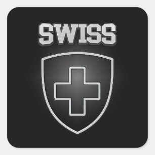 Schweizer Emblem Quadratischer Aufkleber