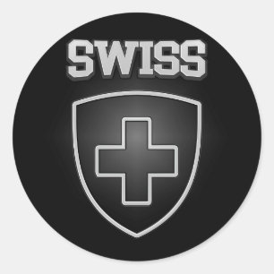 Schweizer Emblem Runder Aufkleber