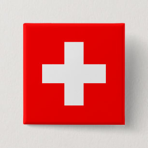 Schweizer Flagge Button