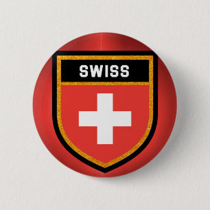 Schweizer Flagge Button