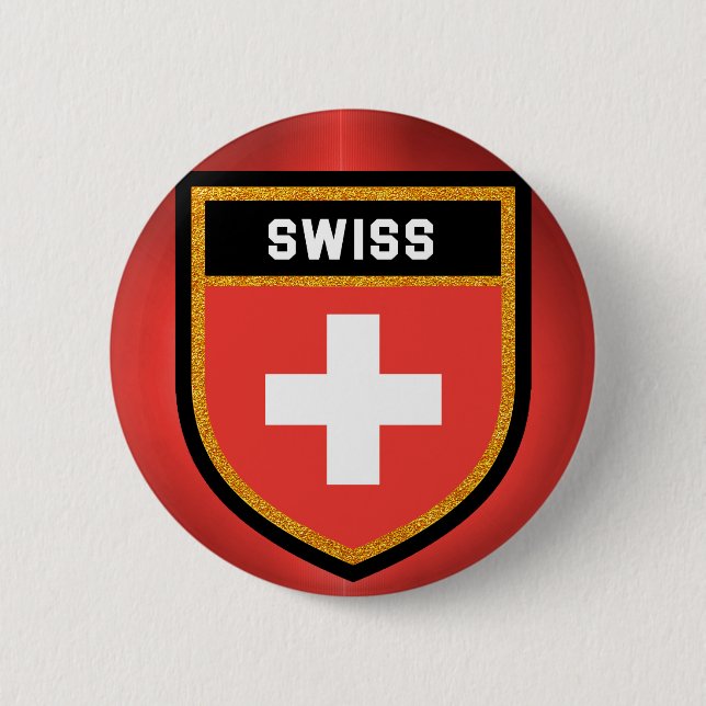 Schweizer Flagge Button (Vorderseite)