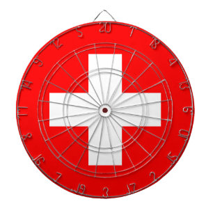 Schweizer Flagge Dartscheibe
