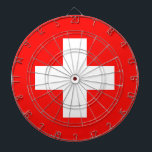 Schweizer Flagge Dartscheibe<br><div class="desc">Flagge der Schweiz: "Unus pro omnibus, omnes pro uno" → Einer für alle, alle für einen!</div>