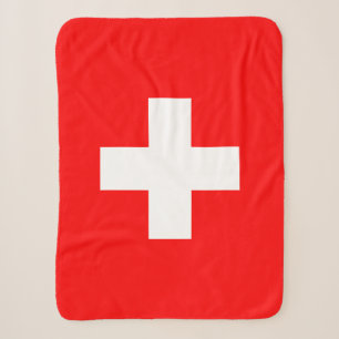 Schweizer Flagge-Decke, rot, patriotisch, Schweiz Sherpadecke