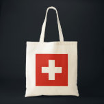 Schweizer Flagge Die Nationalflagge der Schweiz Tragetasche<br><div class="desc">Die Nationalflagge der SchweizLe drapeau suisseLa bandiera svizzeraFlag Schweiz</div>