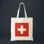Schweizer Flagge Die Nationalflagge der Schweiz Tragetasche<br><div class="desc">Die Nationalflagge der SchweizLe drapeau suisseLa bandiera svizzeraFlag Schweiz</div>