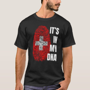 Schweizer Flagge DNA Fingerprint Schweiz T-Shirt
