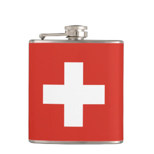 Schweizer Flagge Flachmann
