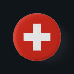 Schweizer Flagge, Flagge der Schweiz Button<br><div class="desc">Schweizer Flagge, Flagge der Schweiz Schaltfläche/Abzeichen von World Flags United.</div>