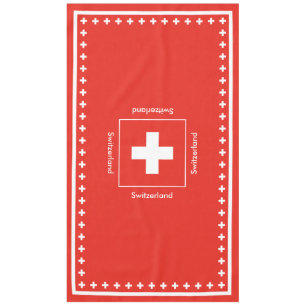 Schweizer Flagge - Flagge von der Schweiz Tischdecke