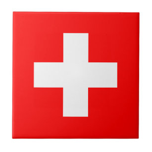 Schweizer Flagge Fliese