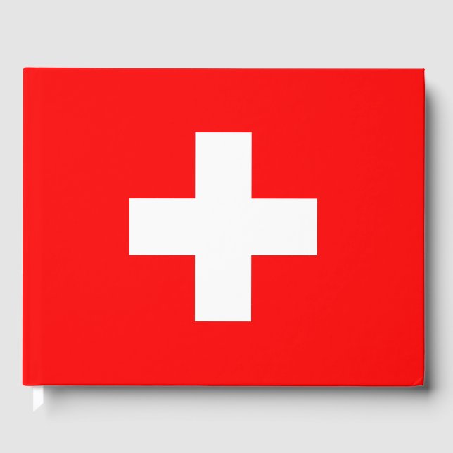 Schweizer Flagge Gästebuch (Vorderseite)