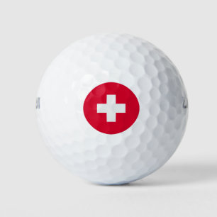 Schweizer Flagge Golfball