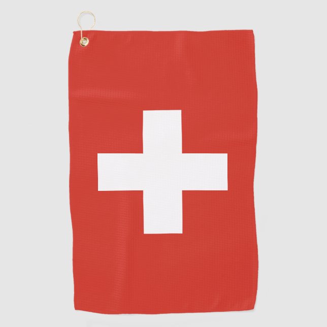Schweizer Flagge Golfhandtuch (Vorderseite)