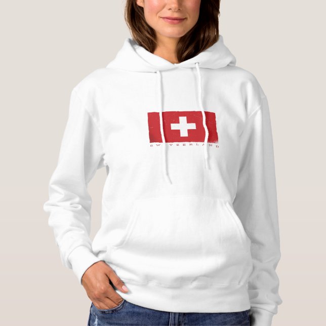 Schweizer Flagge Hoodie (Vorderseite)