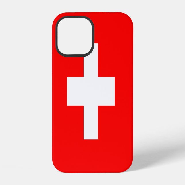 Schweizer Flagge iPhone 12 Hülle (Rückseite)