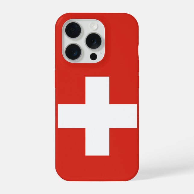 Schweizer Flagge iPhone 15 Pro Hülle (Rückseite)