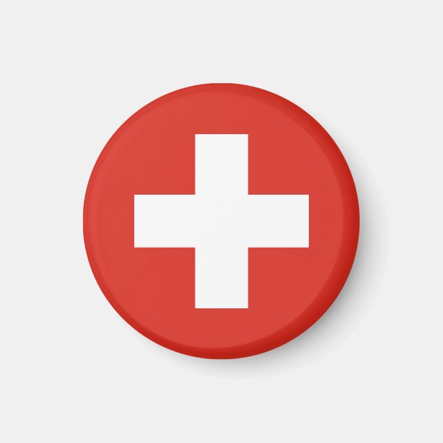 Schweizer Flagge Magnet (Vorne)
