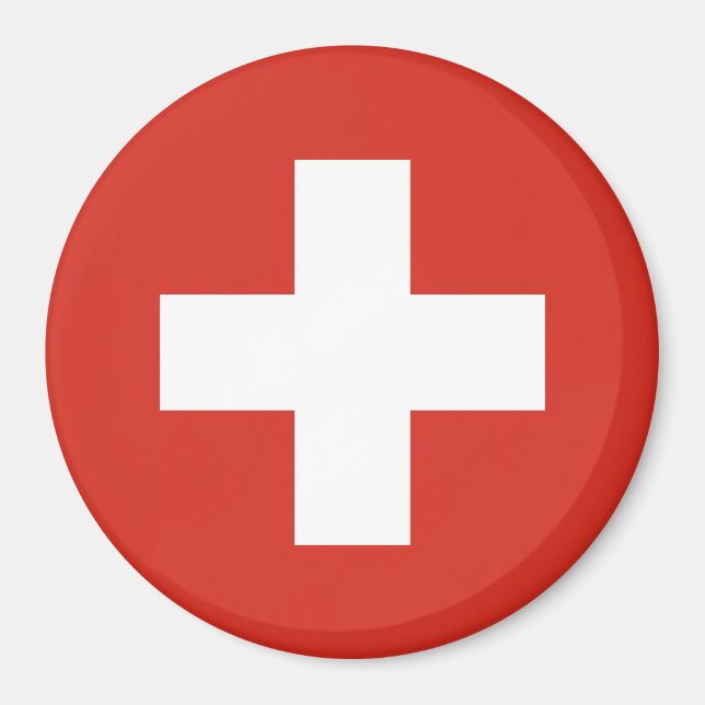 Schweizer Flagge Magnet (Vorne)