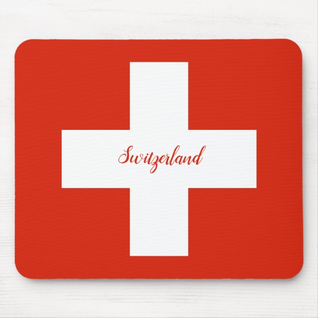 Schweizer Flagge Mousepad (Vorne)