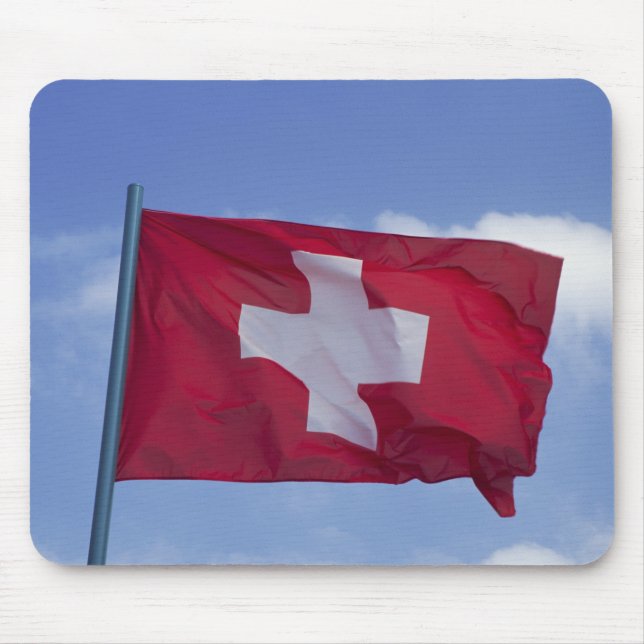 Schweizer Flagge Mousepad (Vorne)