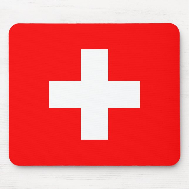 Schweizer Flagge Mousepad (Vorne)