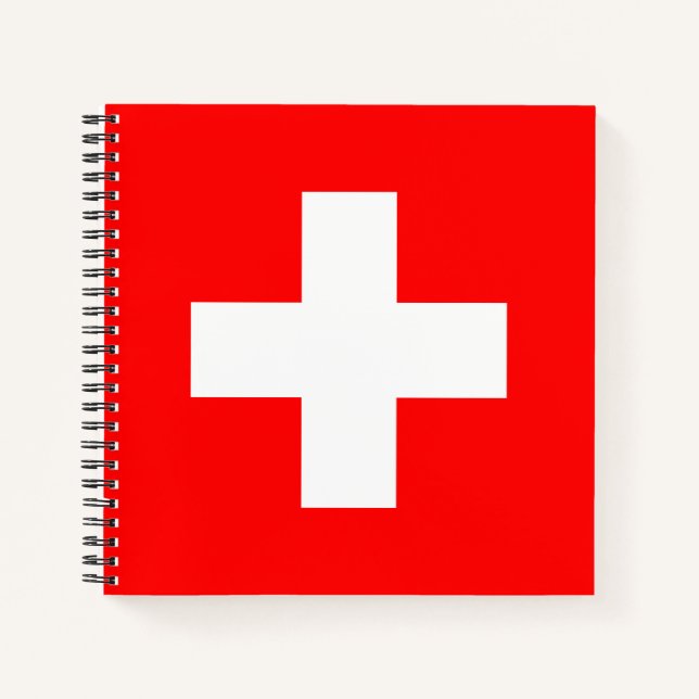 Schweizer Flagge Notizbuch (Vorderseite)
