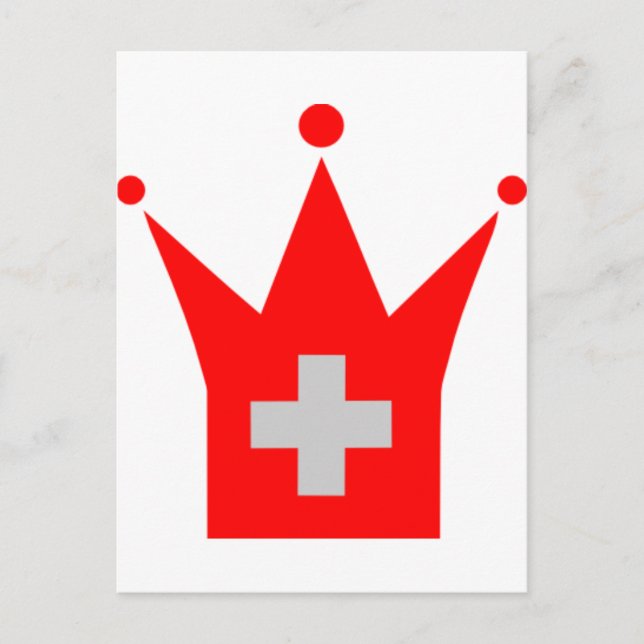 Schweizer Flagge Postkarte (Vorderseite)