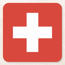 Schweizer Flagge Rechteckiger Pappuntersetzer