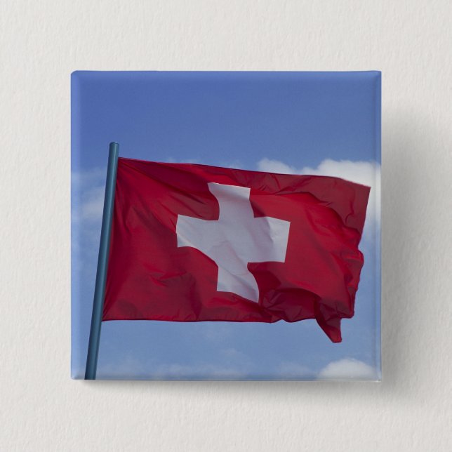 Schweizer Flagge RF) Button (Vorderseite)