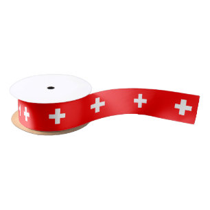 Schweizer Flagge Satinband