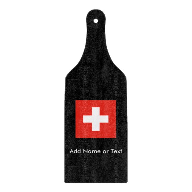 Schweizer Flagge Schneidebrett (Vorderseite)