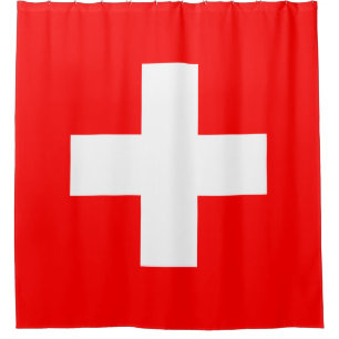 Schweizer Flagge (Schweiz) Duschvorhang
