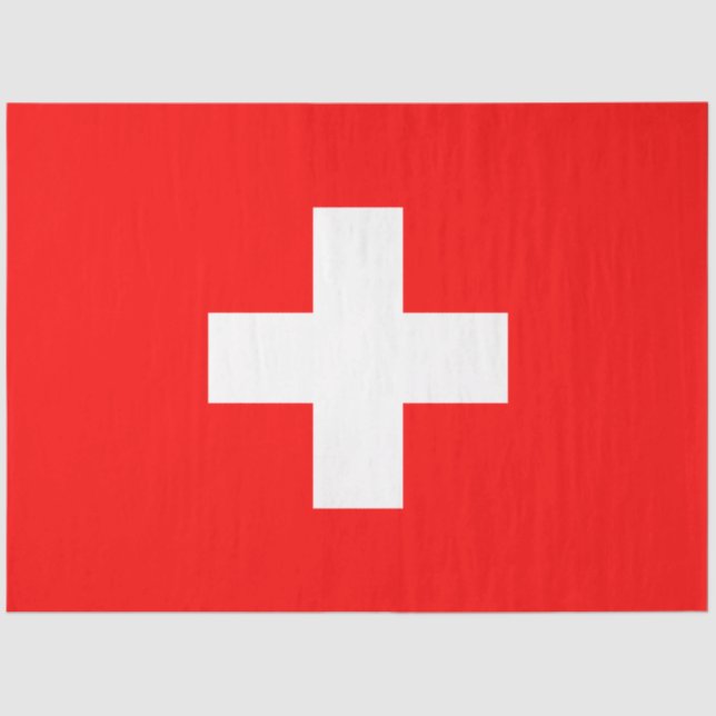 Schweizer Flagge (Schweiz) Gewebepapier Seidenpapier (Vorderseite)