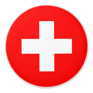 Schweizer Flagge (Schweiz) Keramikknauf
