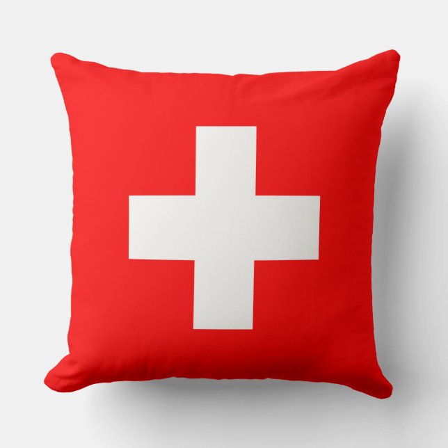 Schweizer Flagge (Schweiz) Kissen (Vorderseite)