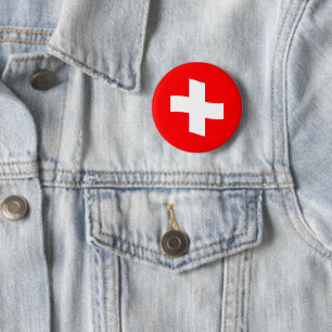 Schweizer Flagge schwenken Button