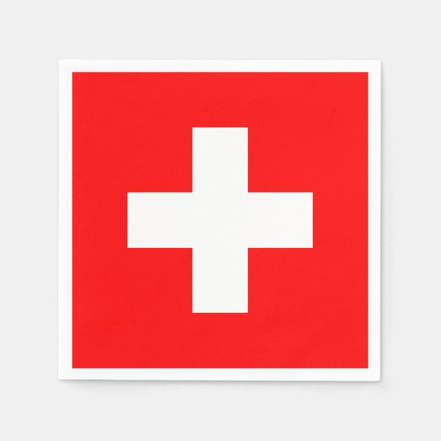 Schweizer Flagge Serviette (Vorderseite)