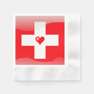 Schweizer Flagge Serviette