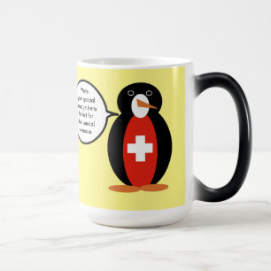 Schweizer Flagge Sprechende Frl. Pinguin Personali Verwandlungstasse