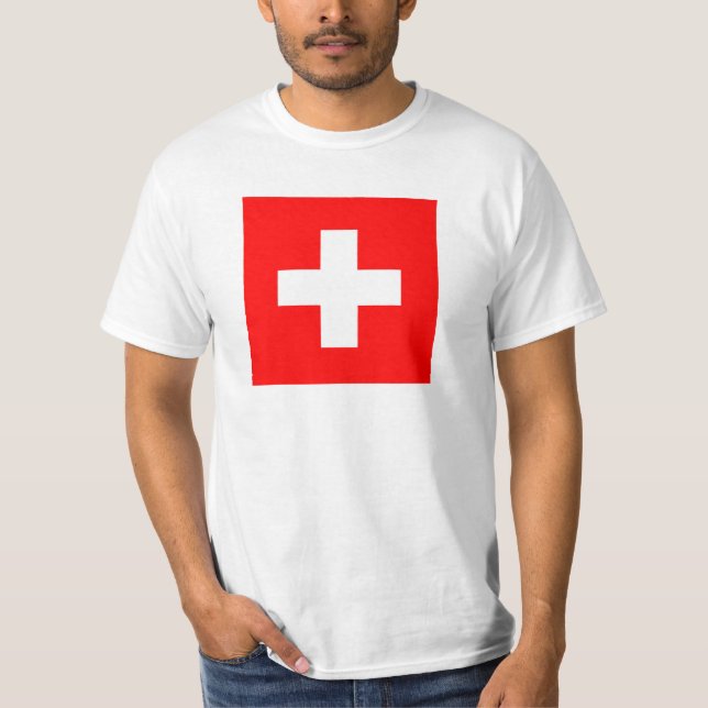 Schweizer Flagge T-Shirt (Vorderseite)