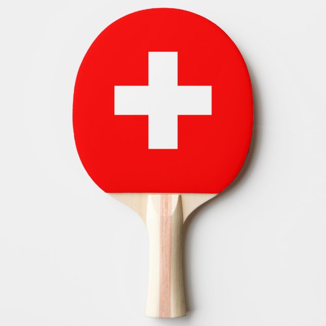 Schweizer Flagge Tischtennis Schläger (Vorderseite)