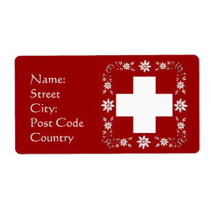 Schweizer Flagge und edelweiss