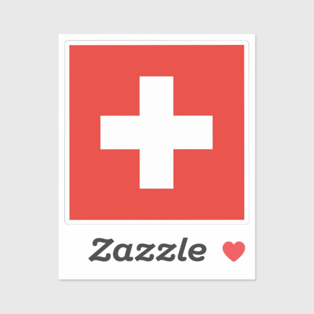 Schweizer Flagge Vinyl Aufkleber (Blatt)