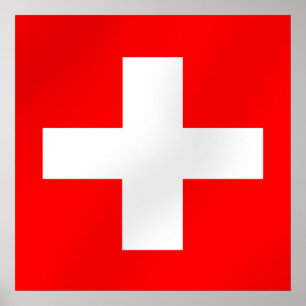 Schweizer Flagge von Geschenken der Schweiz Suisse Poster